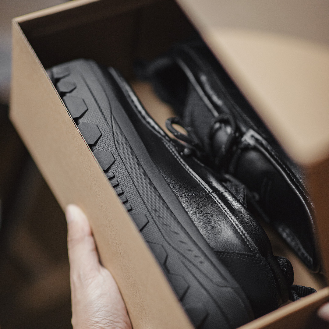 袋鼠鞋冬季新款男士厚底增高黑色通勤英倫風軟底方頭休閒皮鞋