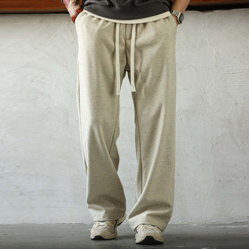 美式休閒戶外機能束脚工裝褲男寬鬆運動抽繩直筒傘兵褲秋-Retro's Wear