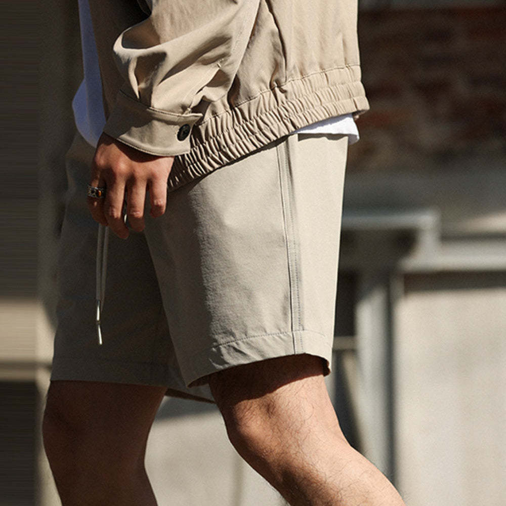 美式休閒180g輕量感短褲男cleanfit抗皺易打理五分褲