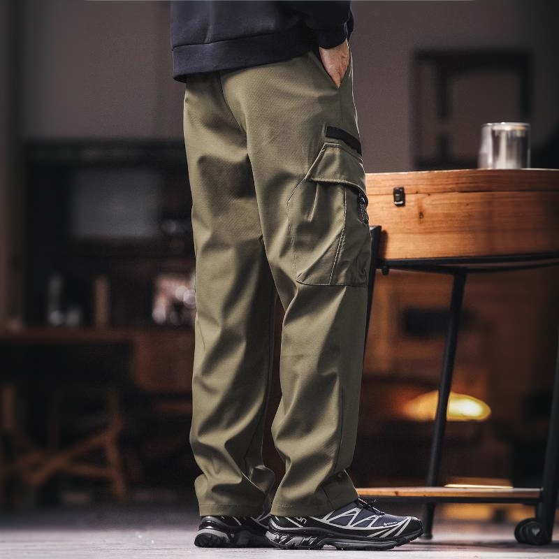 山系機能風防水衝鋒褲男士秋季新款戶外傘兵休閒工裝褲