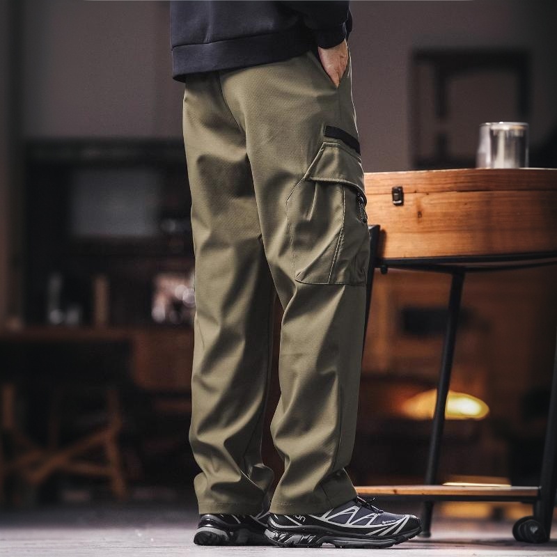 山系機能風防水衝鋒褲男士秋季新款戶外傘兵休閒工裝褲