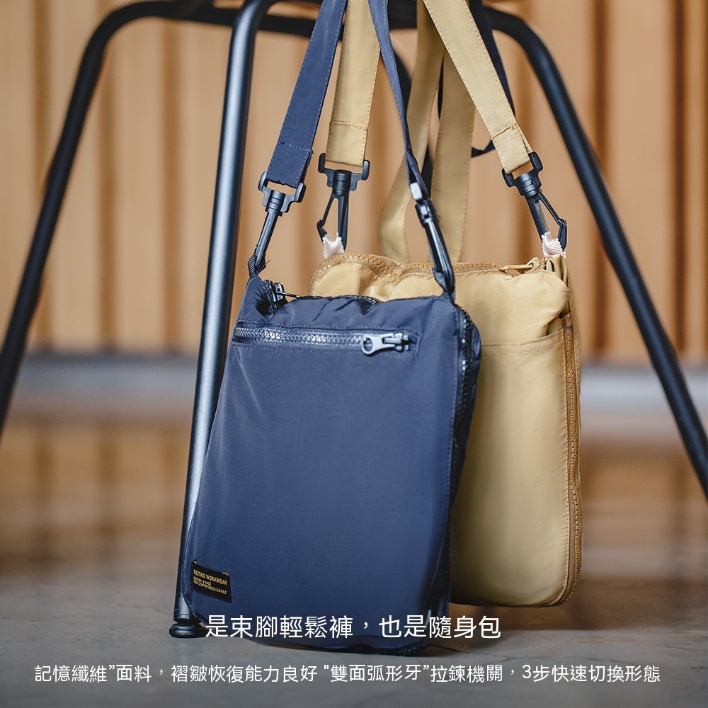 美式休閒多功能直筒褲口袋寬鬆抽繩束腳機能闊腿長褲男秋-Retro's Wear