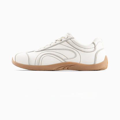 保齡球鞋男款平底方頭德訓賽車鞋通勤小白鞋復古運動休閒鞋子