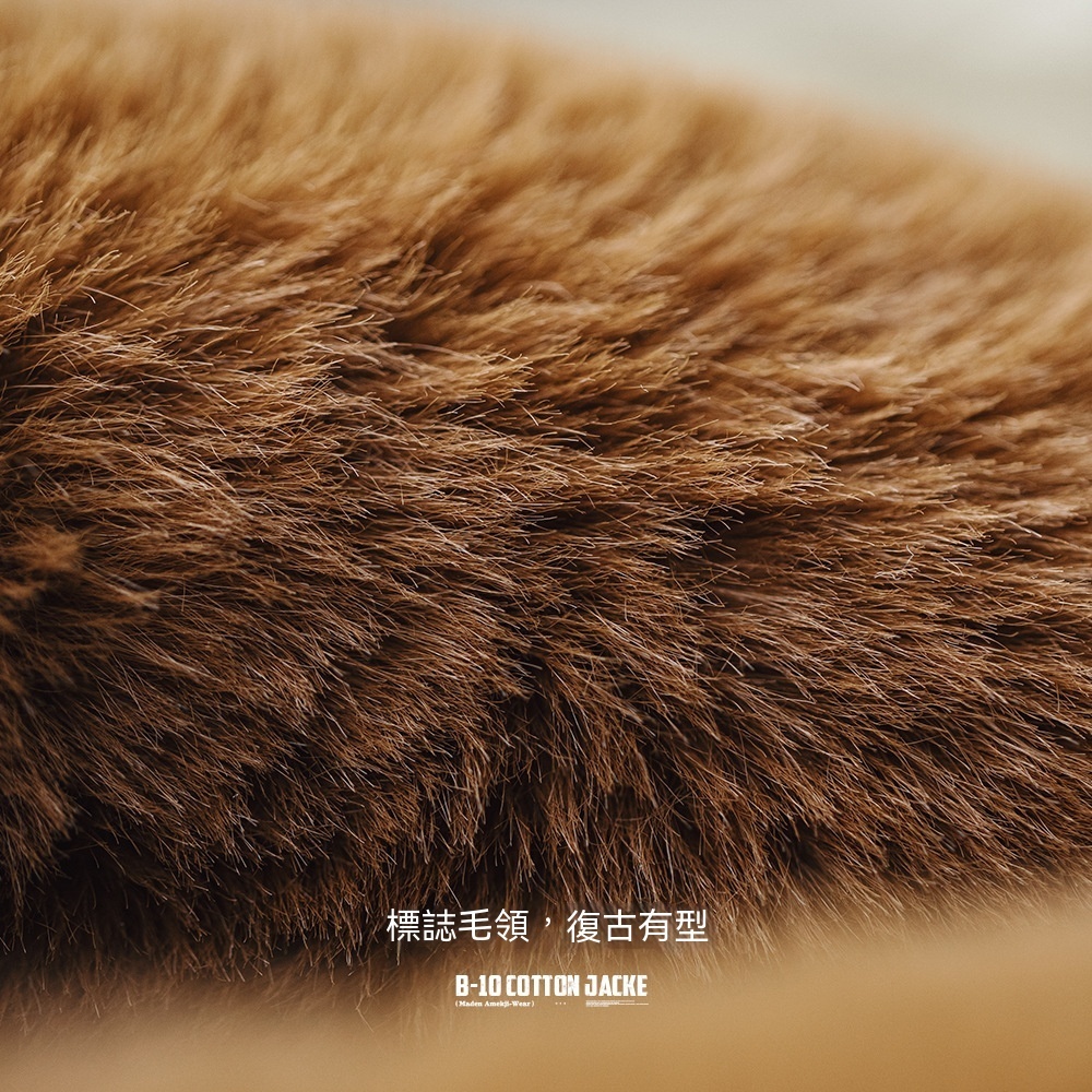 美式復古B10轟炸機夾克棉服毛領翻領棉衣飛行外套男冬季-Retro's Wear