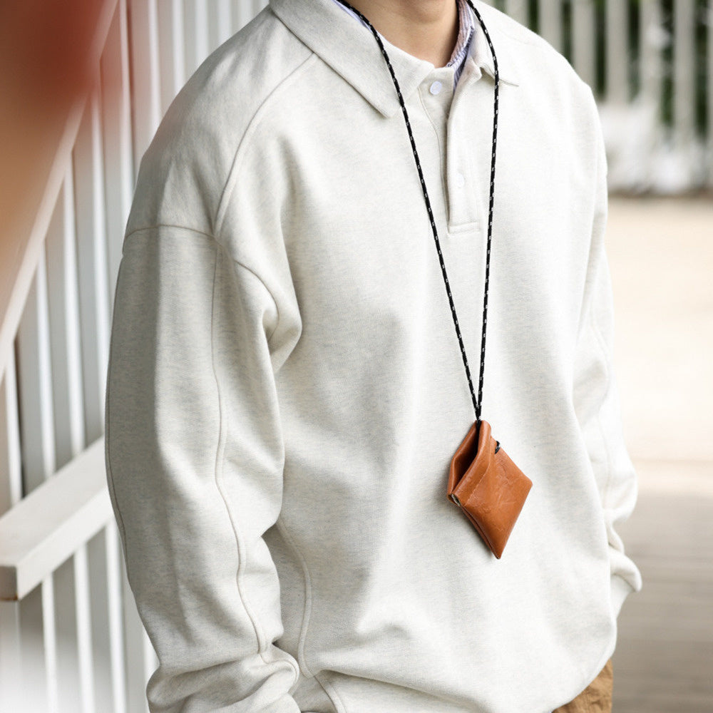 美式休閒435g重磅翻領衛衣男全棉寬鬆裁剪拼接POLO衫外套秋-Retro's Wear