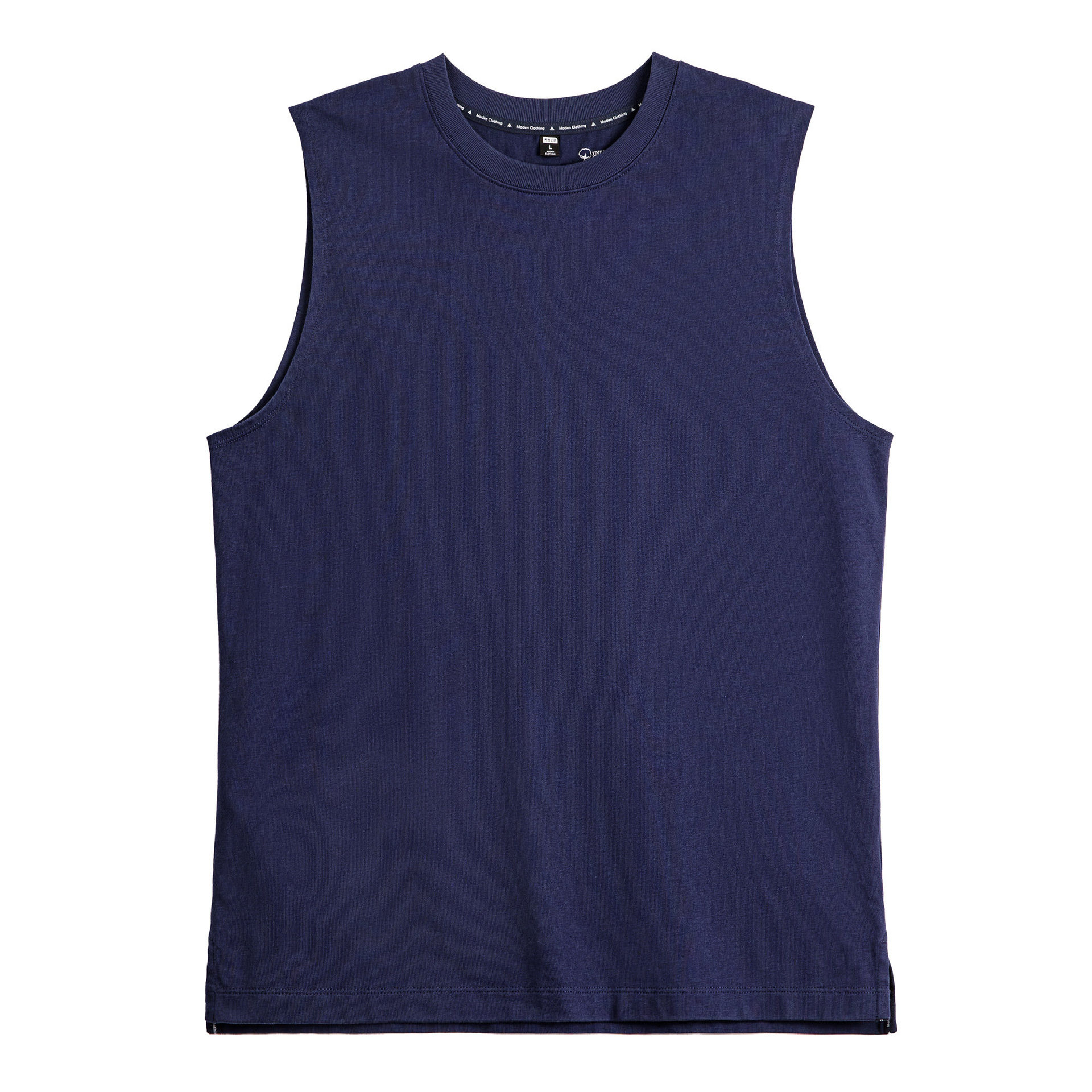 美式白色新疆純棉健身背心跨欄重磅無袖內搭坎肩打底衫男