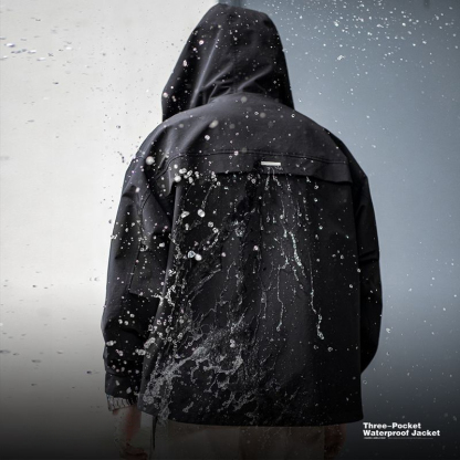 美式休閒多口袋機能連帽夾克戶外寬鬆廓形運動外套男秋季-Retro's Wear