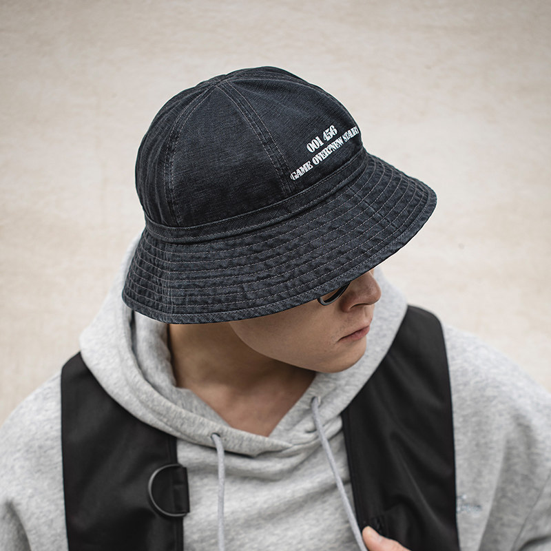 MRA 日系石磨水洗做舊漁夫帽大頭圍顯臉小遮陽帽水桶口盆帽子