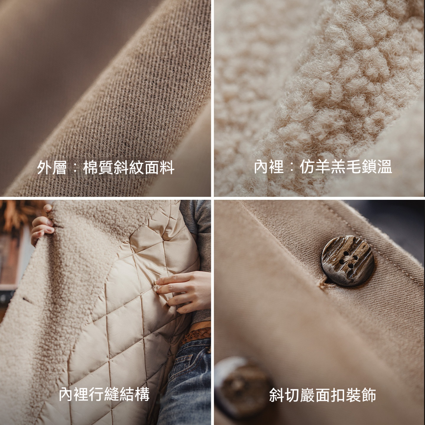 中長款雙排扣收腰戰壕風衣仿羊羔毛大衣棉服加厚外套女士秋冬