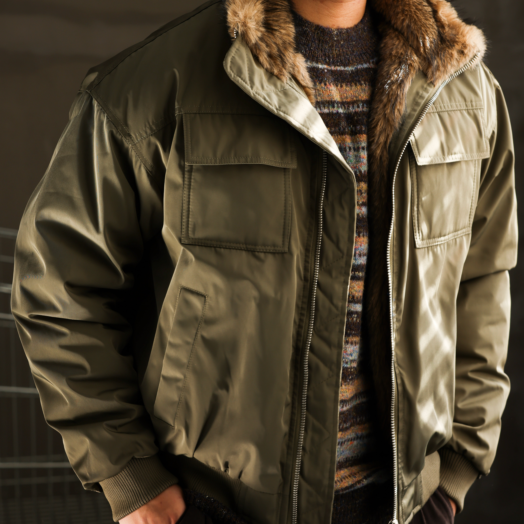 美式復古坦克手工裝羽絨服男重磅保暖毛邊領座山雕外套