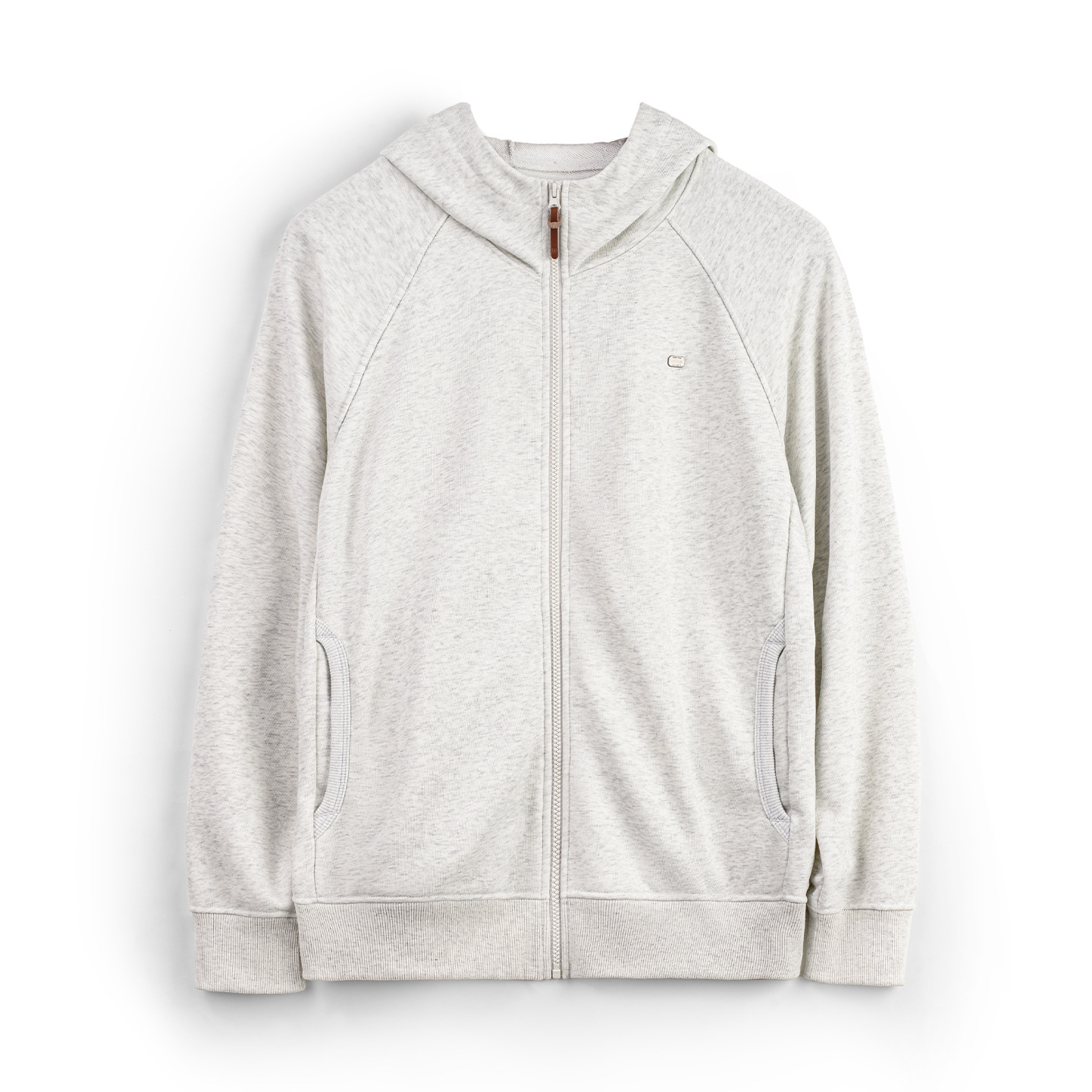 美式休閒灰色連帽衛衣寬鬆插肩袖開衫鬆弛長袖外套男款秋