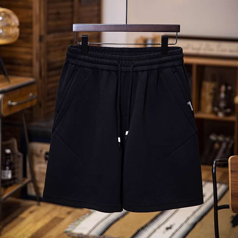 美式復古短褲男2025夏季新款寬鬆直筒五分褲男款休閒運動褲子中褲