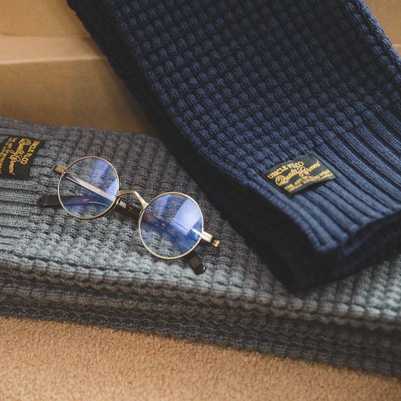 美式復古淺灰針織毛線圍巾秋冬含羊毛純色保暖圍脖男潮