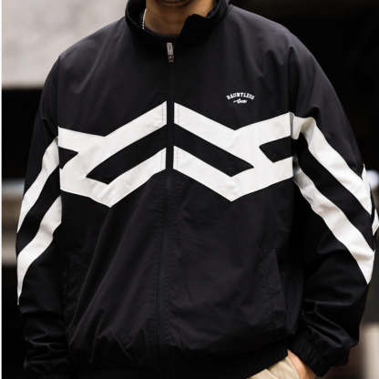 美式戶外立領運動拼接運動外套男高密防潑水復古gorpcore夾克-Retro's Wear