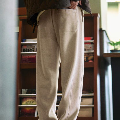 470g重磅加絨直筒休閒褲男2025冬季新款寬鬆加厚保暖衛褲運動長褲