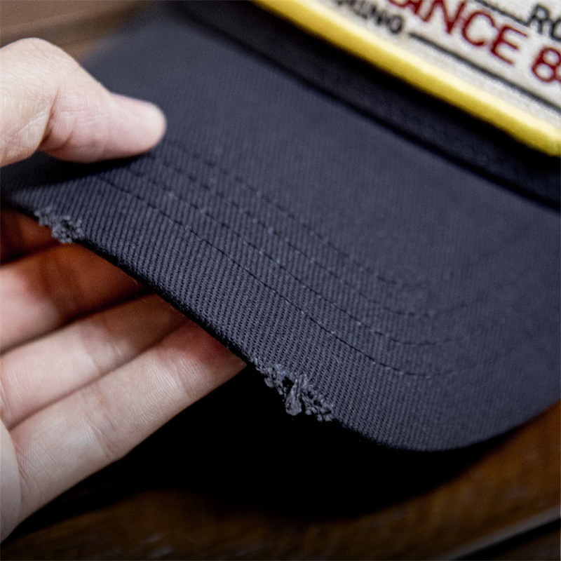 美式復古字母章仔棒球帽新款做舊彎簷鴨舌帽寬簷帽子男女-Retro's Wear