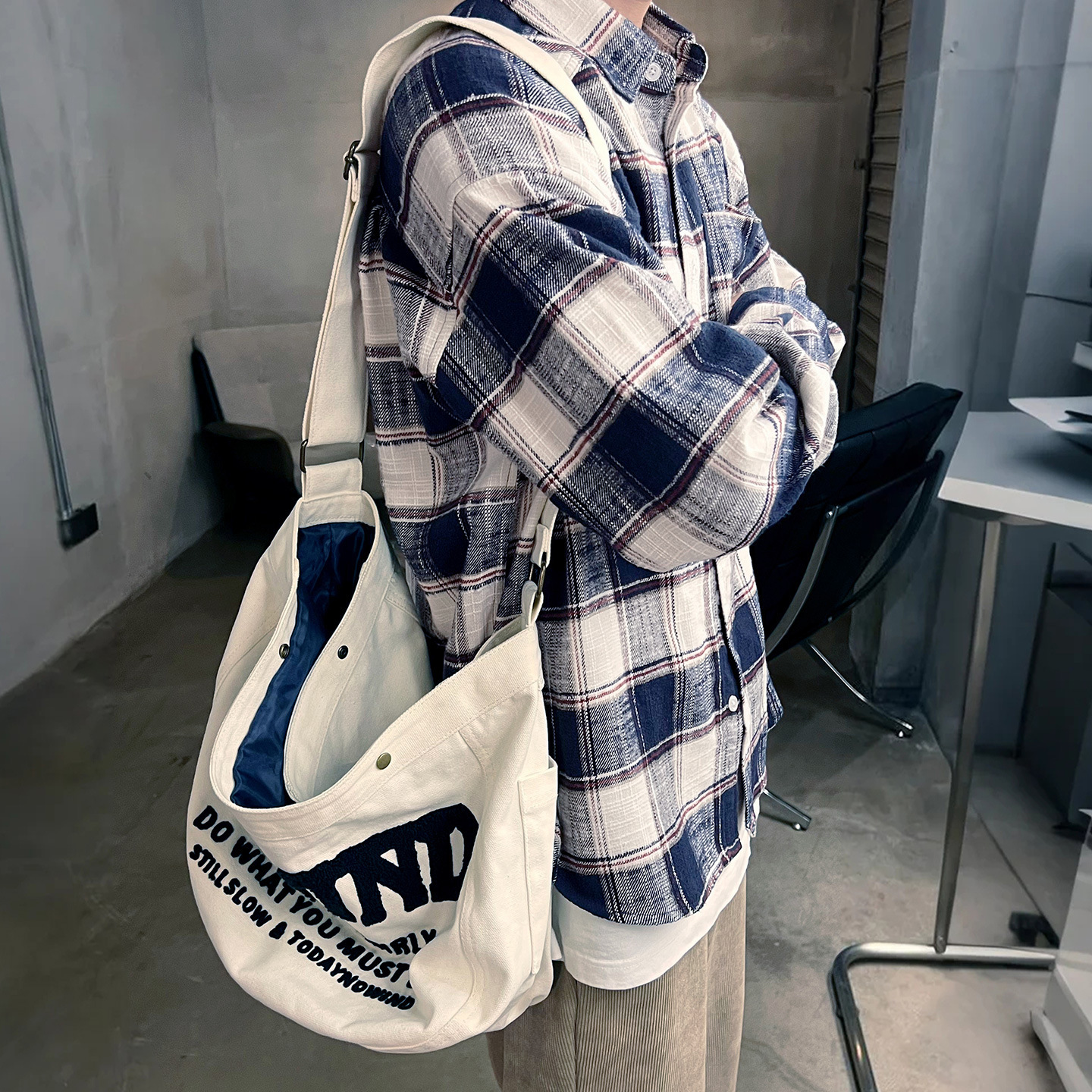 MRA日系撞色藍白條紋長袖襯衫cozyfit鬆弛風大格子外套潮早秋