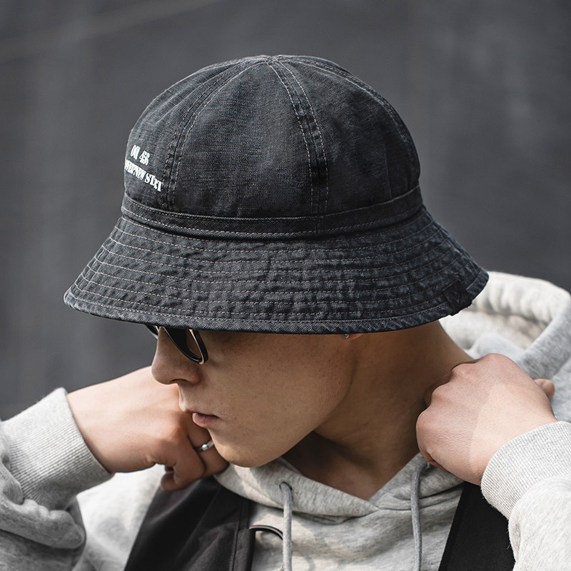 MRA 日系石磨水洗做舊漁夫帽大頭圍顯臉小遮陽帽水桶口盆帽子