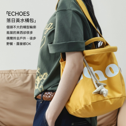 復古時尚手拎單肩黃色帆布水桶包斜挎包小個子單間手提包包女