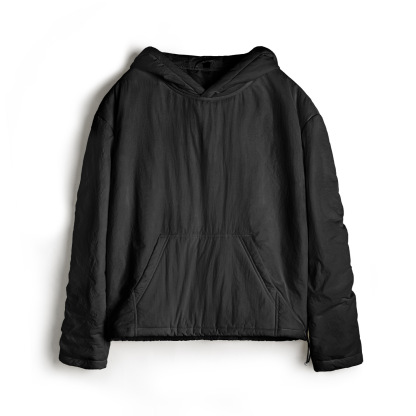 美式氣絨套頭口袋衛衣圓領連帽通勤加絨保暖廓形外套男冬