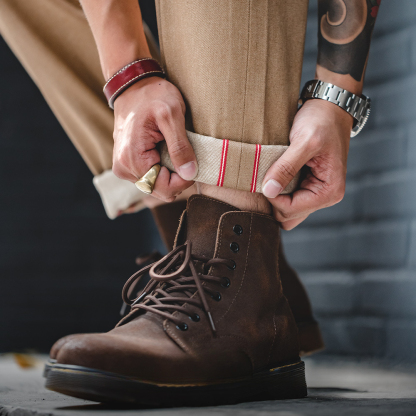 美式復古卡其原漿牛仔褲赤耳阿美哢嘰丹寧直筒長褲男秋