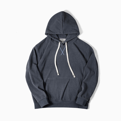 MRA380G重磅雪尼爾連帽衛衣寬鬆套頭燈芯絨打底衫外套男秋冬