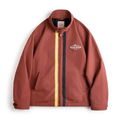 美式復古60S撞色賽車夾克IVY立領運動休閒拉鍊外套男秋季-Retro's Wear