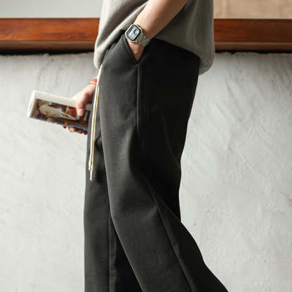 美式休閒戶外機能束脚工裝褲男寬鬆運動抽繩直筒傘兵褲秋-Retro's Wear