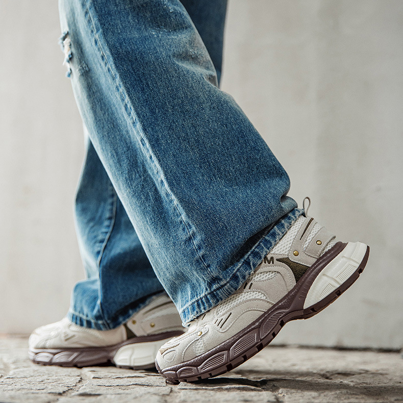 拼色復古老爹鞋男鞋2025新款厚底增高運動休閒鞋百搭潮鞋子冬