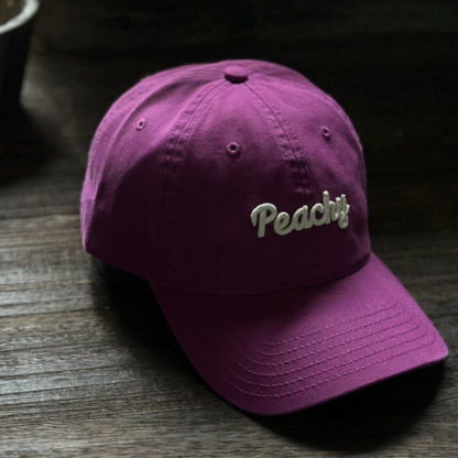 peachy字母軟頂棒球帽子男女休閒顯臉小鴨舌帽韓版防曬鴨舌帽