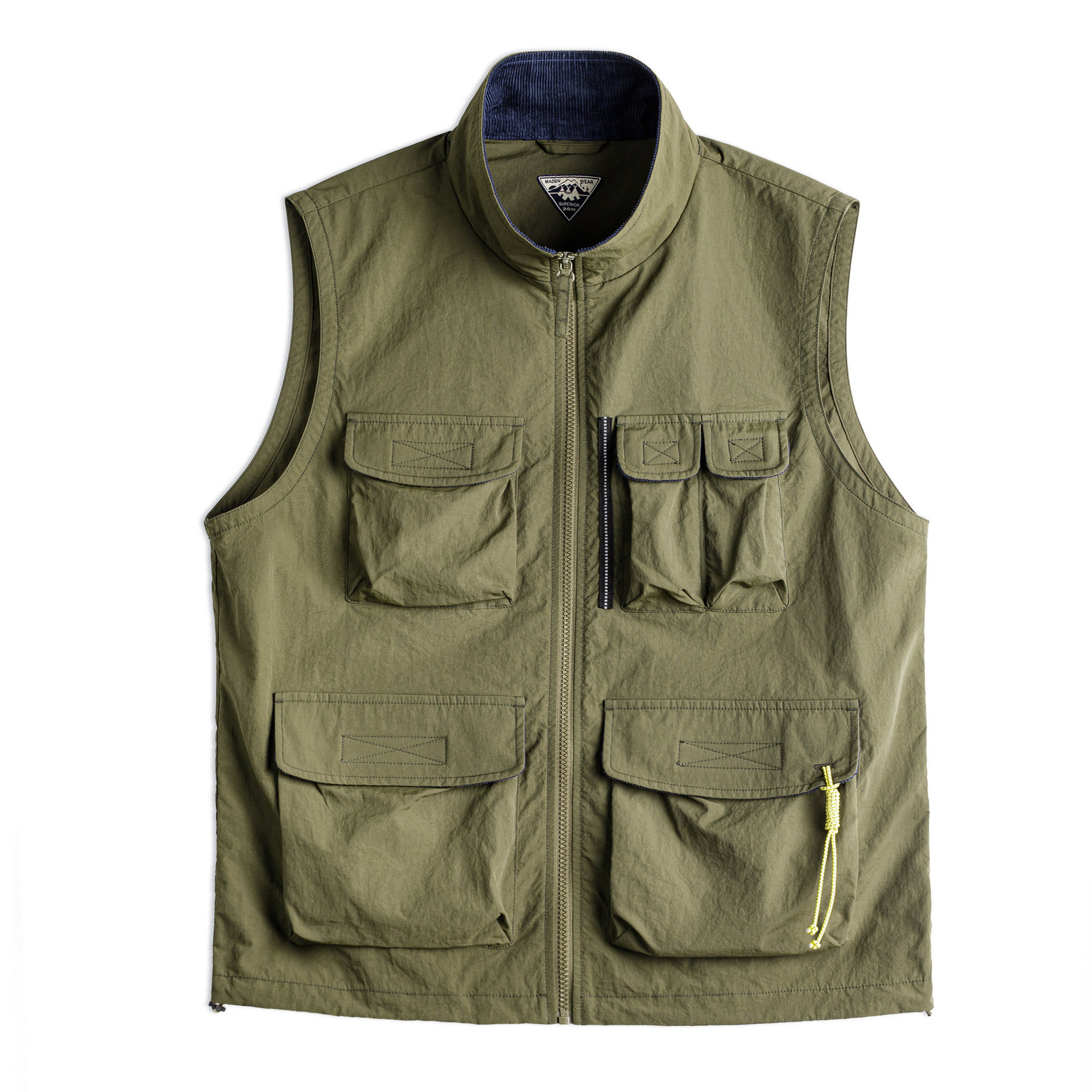 美式山系戶外馬甲軍綠色gorpcore輕薄背心徒步外套男款春