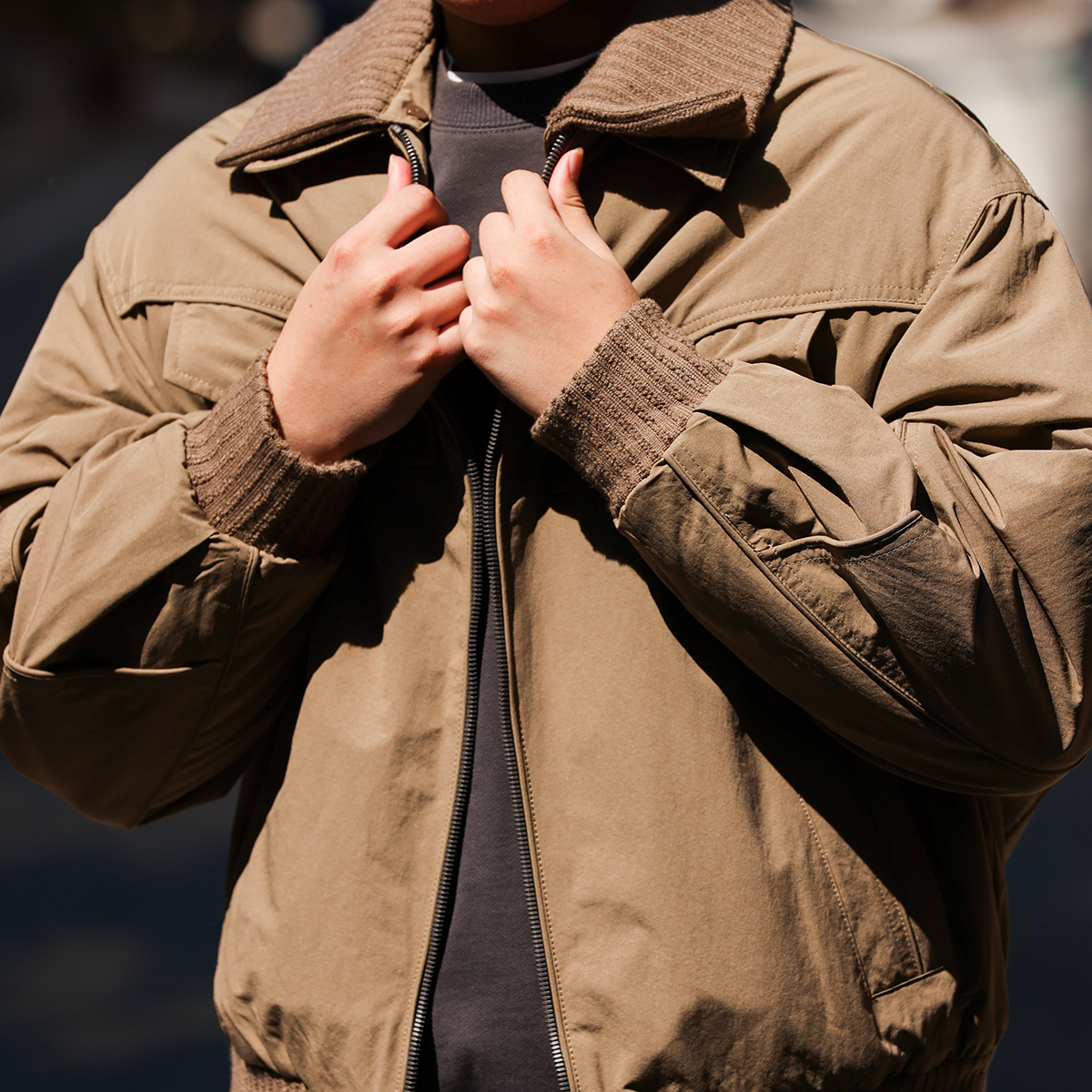 美式復古工裝雙層翻領棉服外套男加厚防寒保暖棉衣夾克