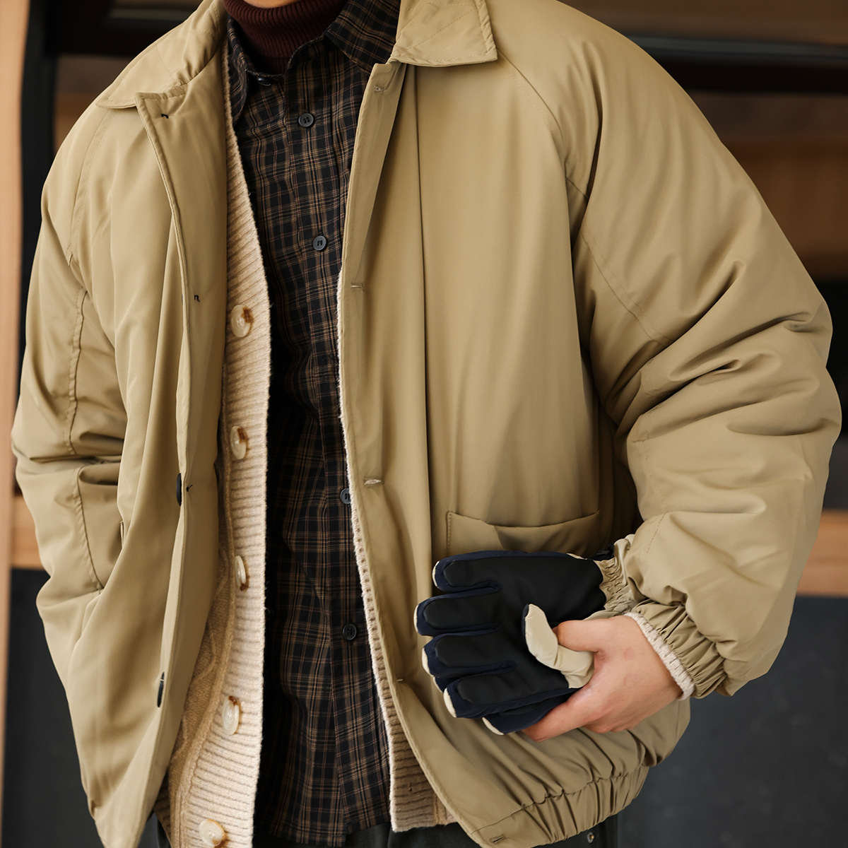 美式復古加棉加厚工裝夾克棉襖男戶外飛行員棉服外套冬