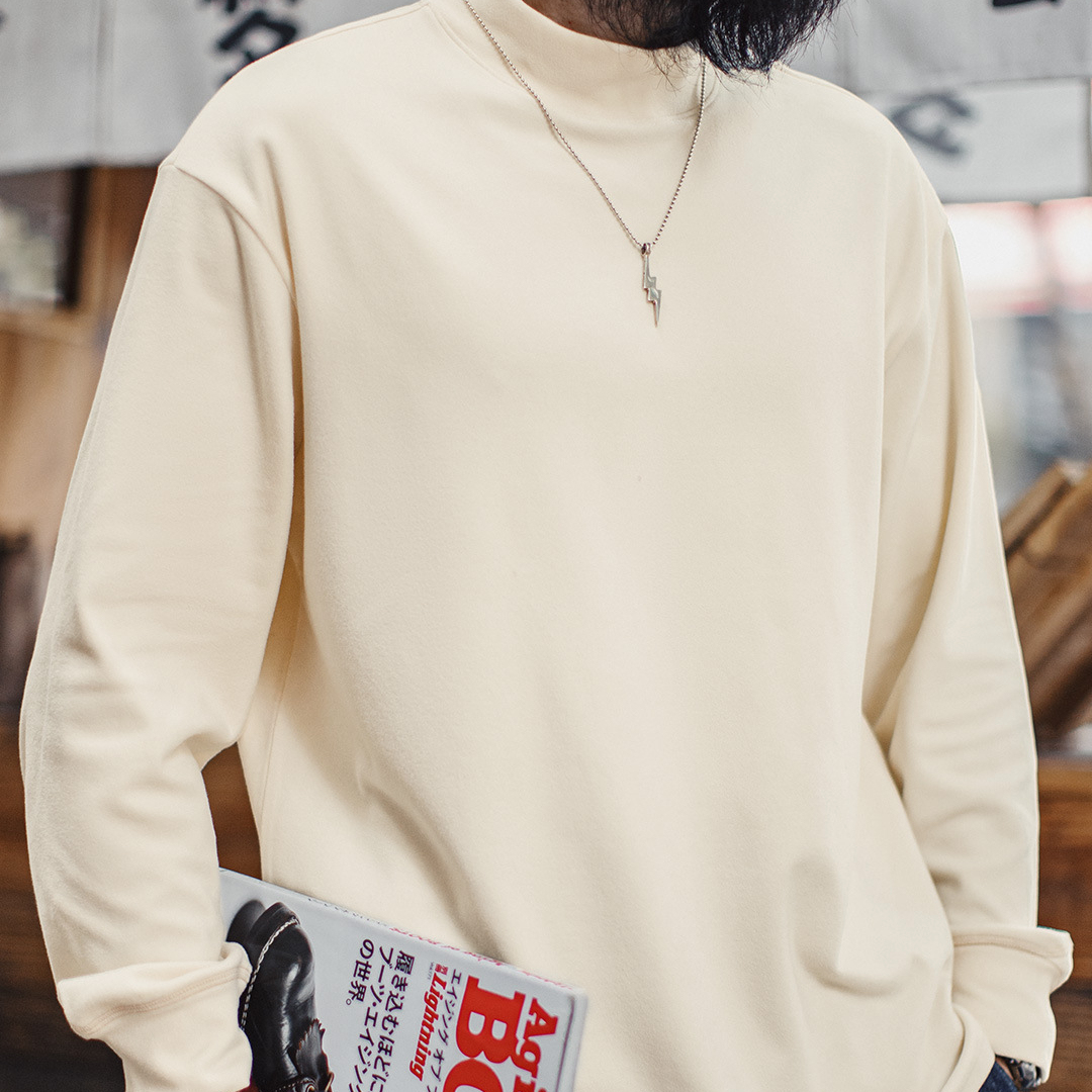 休閒半高領長袖打底衫純色保暖內搭加厚抗靜電男款