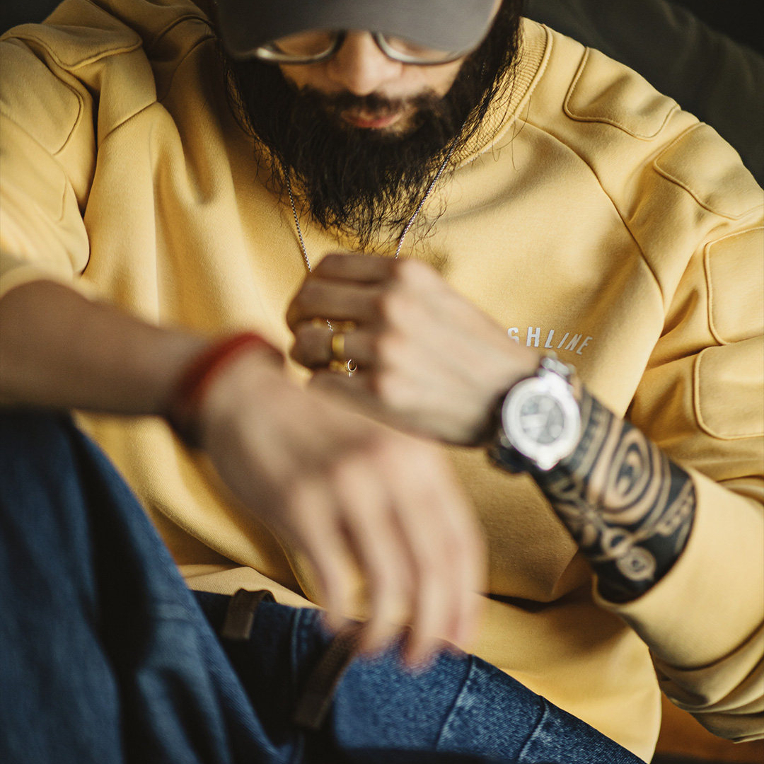 美式加絨衛衣橄欖綠色套頭加厚保暖寬鬆圓領外穿外套男冬