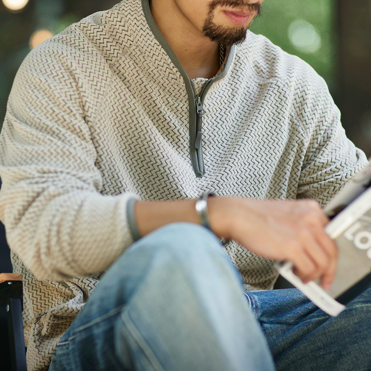 半高領波浪絨面長袖衛衣男2025秋季新款簡約打底衫內搭上衣外套