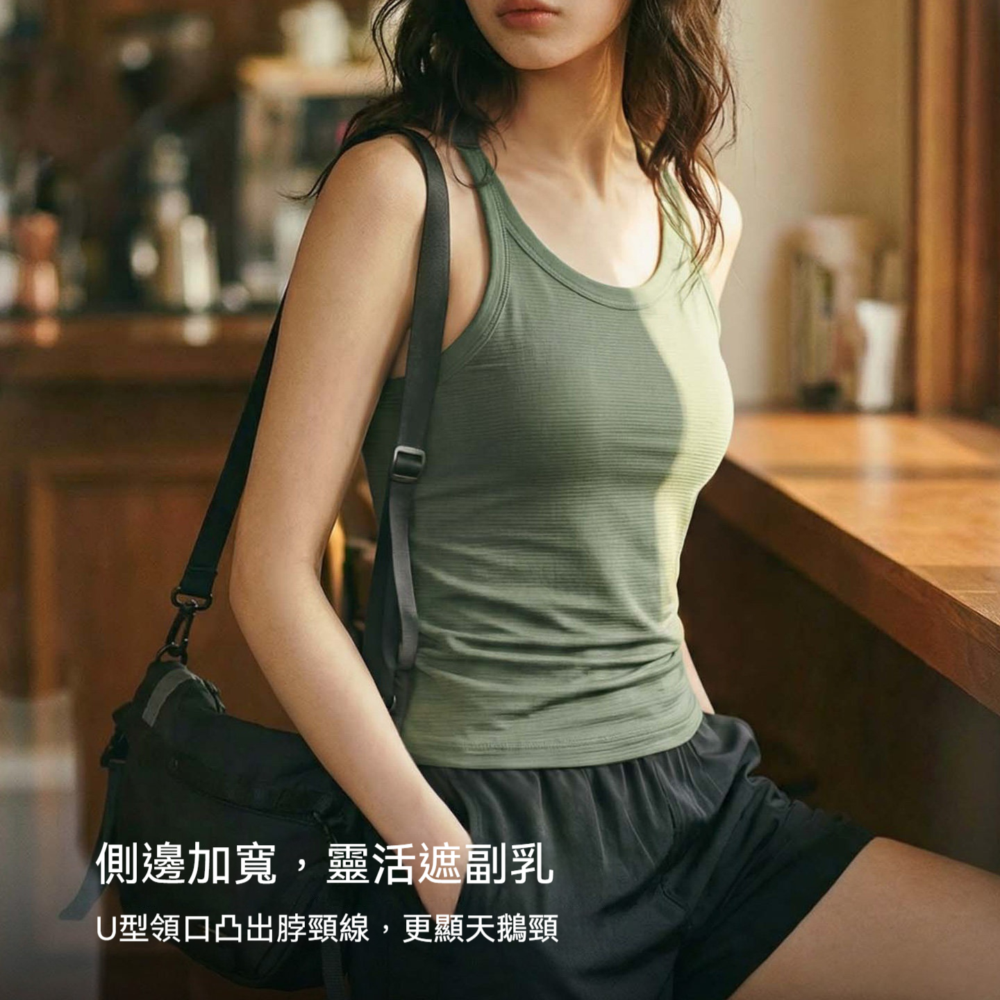 美式薄款凉感7A抗菌防曬外穿吊帶背心健身美背無袖上衣女士夏