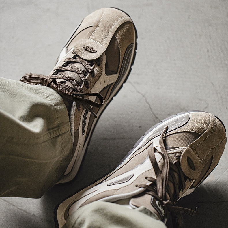 MRA大地色解構阿甘鞋男2026新款工裝德訓板鞋復古厚底休閒運動鞋