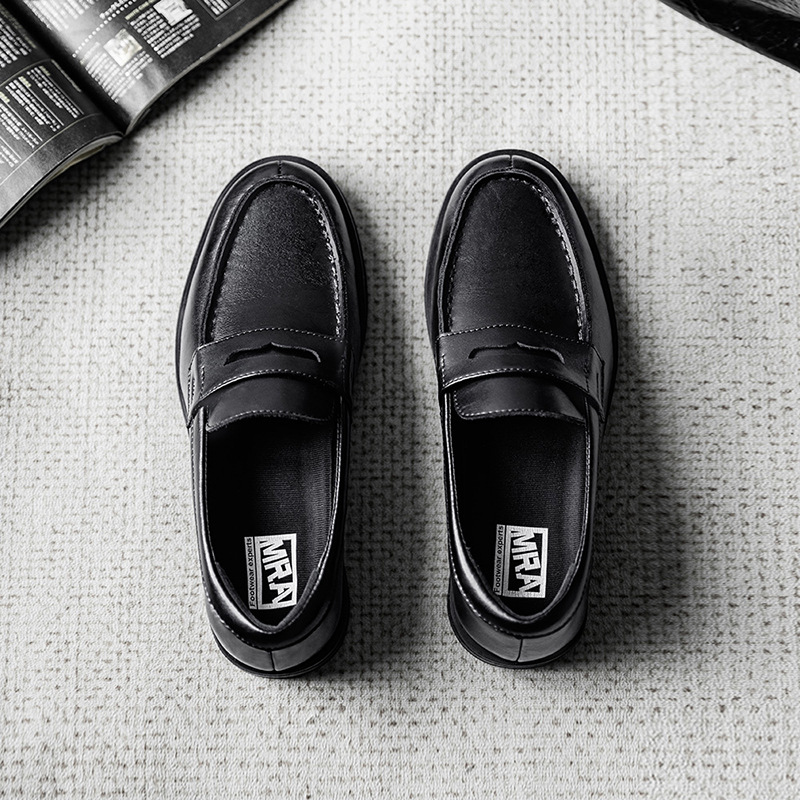 MRA便士樂福鞋男鞋2025新款莫卡辛通勤德比老錢風一脚蹬休閒皮鞋