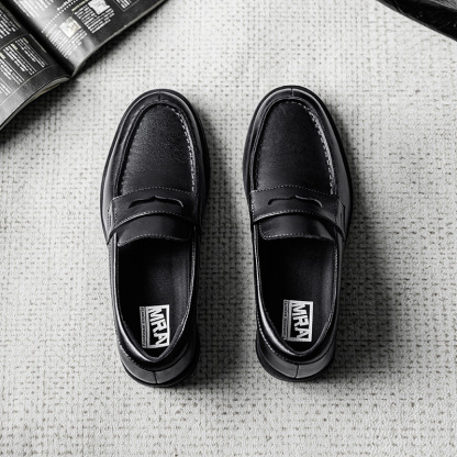 MRA便士樂福鞋男鞋2025新款莫卡辛通勤德比老錢風一脚蹬休閒皮鞋