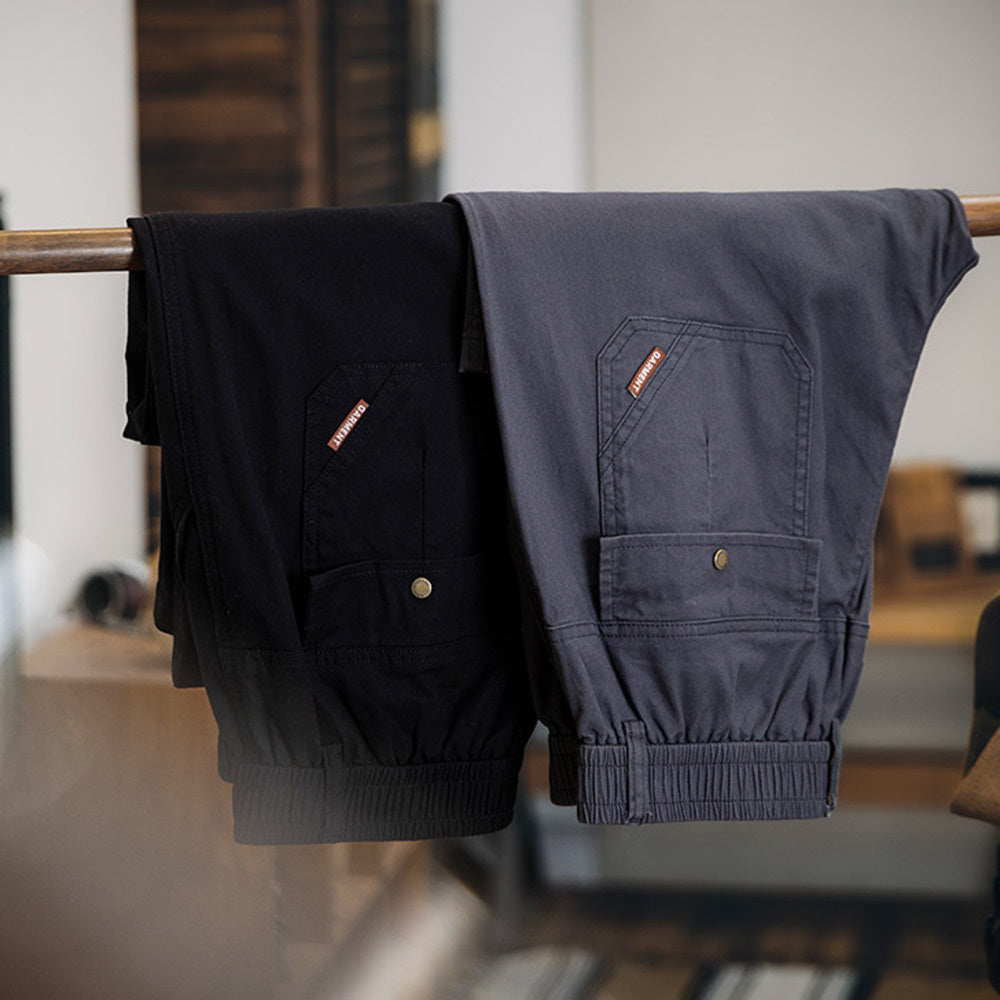 美式工裝褲男春季2025新款復古寬鬆彈力直筒休閒褲男長褲子