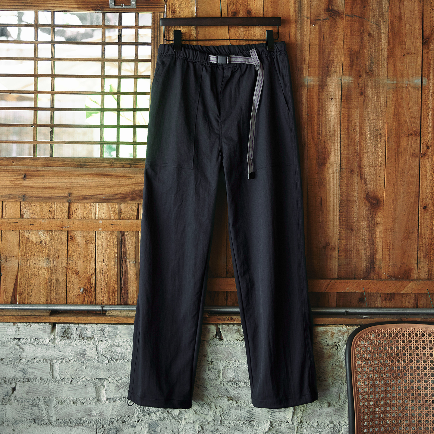 日系戶外防潑水抽繩束脚傘兵褲男2025秋季新款直筒工裝休閒長褲