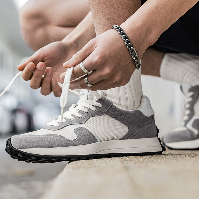 黑武士網面鞋男鞋夏季透氣厚底運動休閒鞋復古慢跑鞋百搭潮鞋