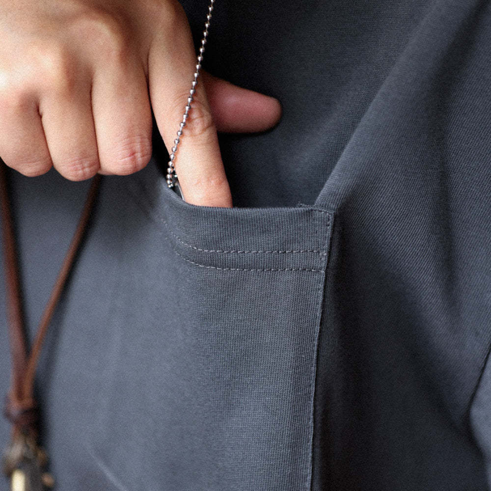 美式重磅280g純棉短袖T恤打底M7工裝口袋復古休閒大碼TEE夏-Retro's Wear