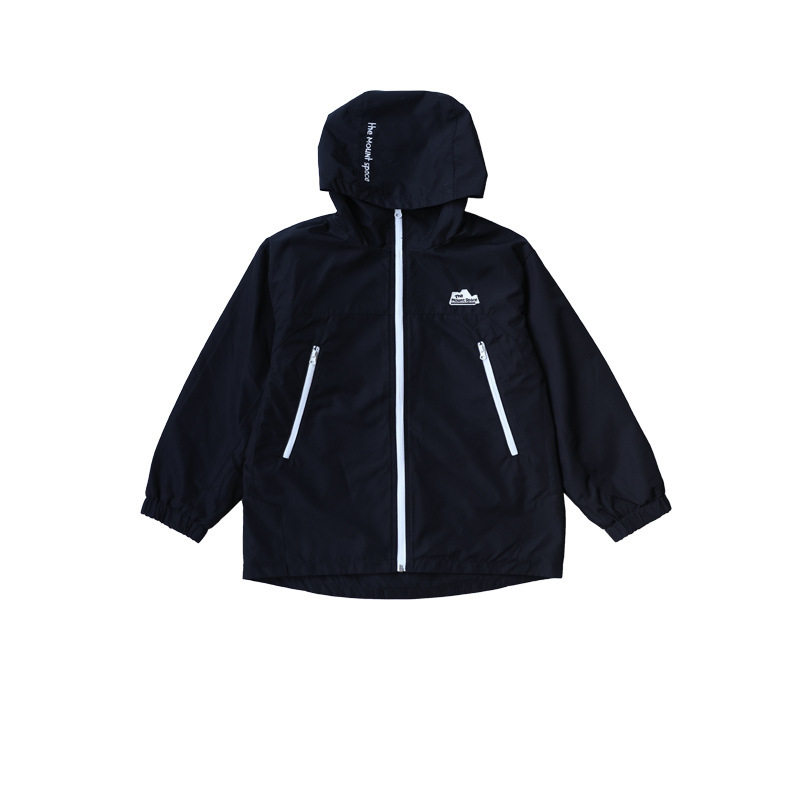 兒童加絨衝鋒衣2025冬季款戶外男童撞色拉鍊外套男童保暖連帽上衣