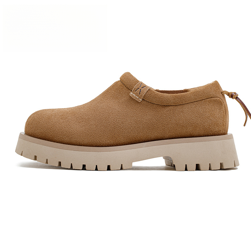 復古雪地靴男款2025冬季新款加絨保暖厚底棉鞋一脚蹬休閒鞋子