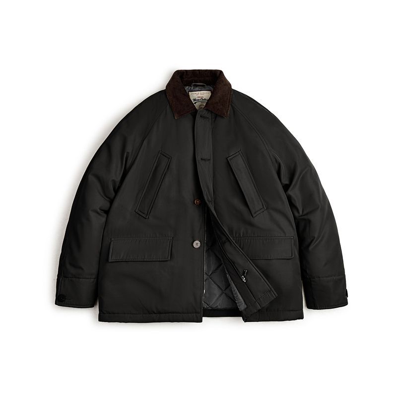 美式復古Safari獵裝夾克棉服翻領加厚保暖帆布外套男秋冬-Retro's Wear