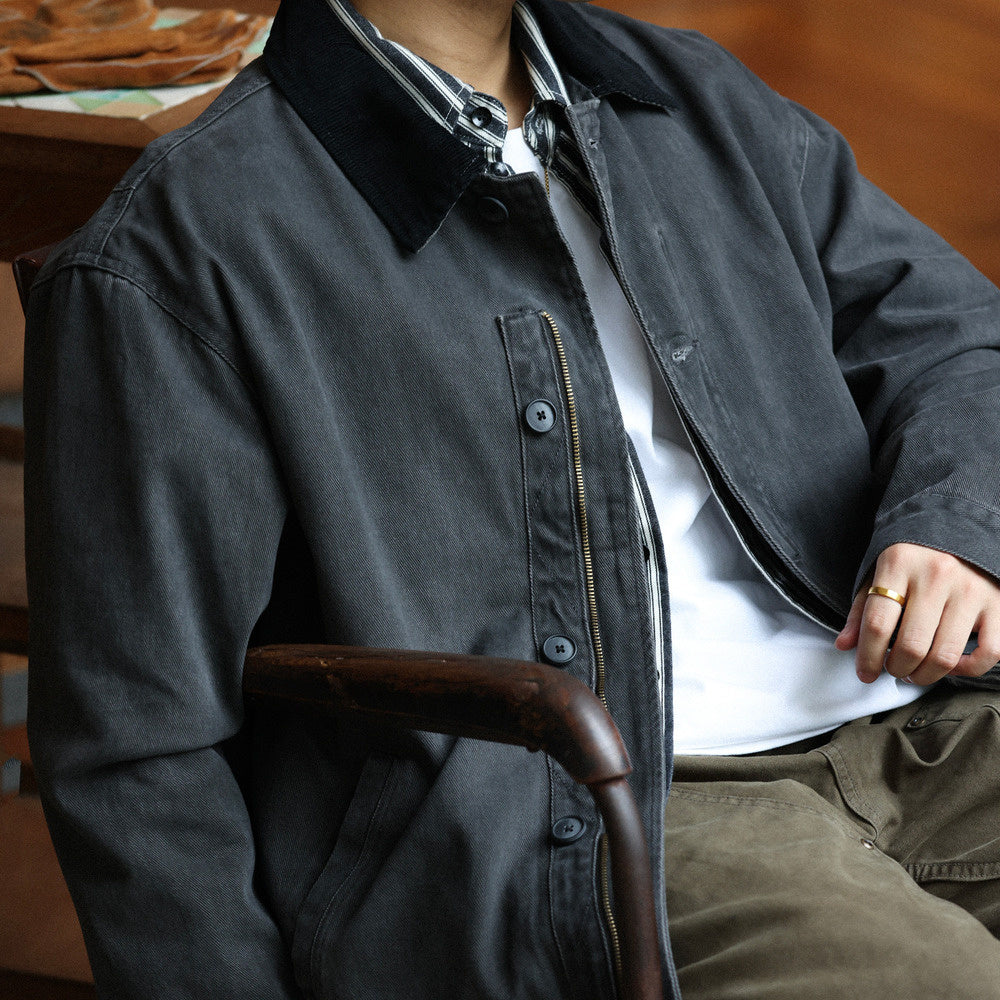 美式Vintage經典N-1甲板服休閒夾克男復古做舊酵素水洗外套-Retro's Wear