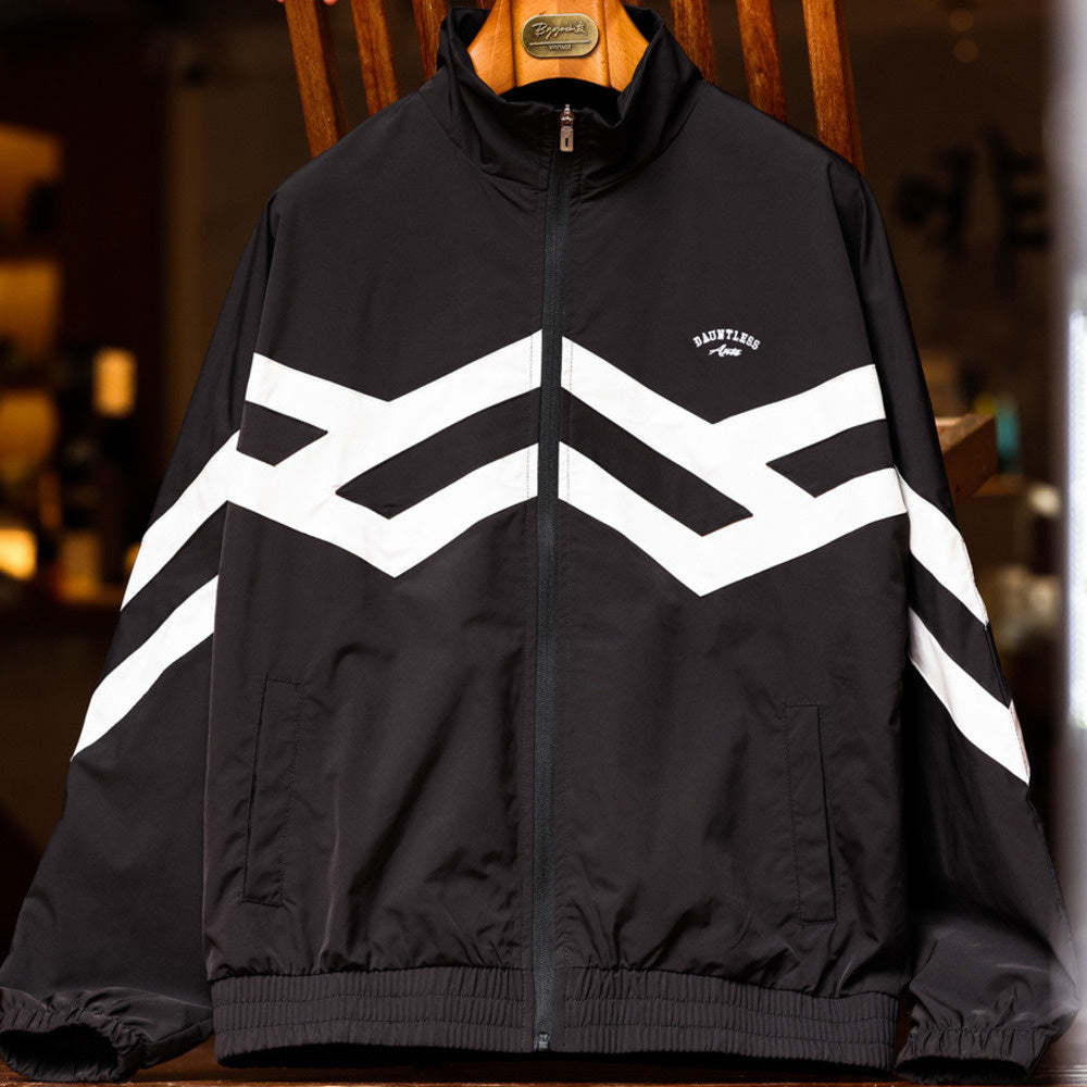 美式戶外立領運動拼接運動外套男高密防潑水復古gorpcore夾克-Retro's Wear