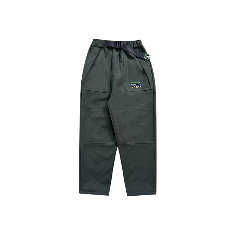 山系戶外童裝2025冬季款兒童加絨褲子男童耐磨速幹長褲男童休閒褲